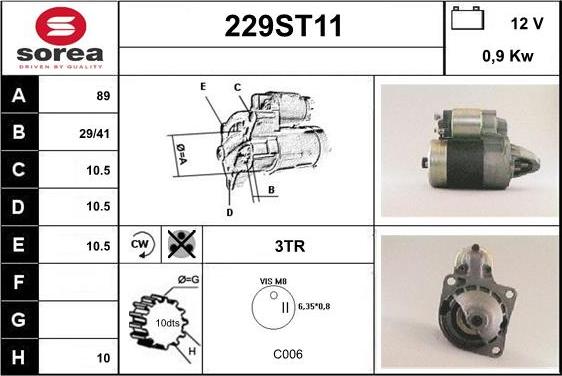 STARTCAR 229ST11 - Стартер avtolavka.club