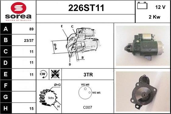 STARTCAR 226ST11 - Стартер avtolavka.club