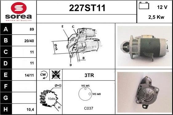 STARTCAR 227ST11 - Стартер avtolavka.club