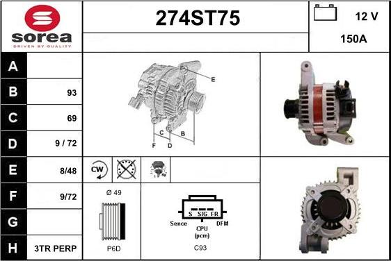 STARTCAR 274ST75 - Генератор avtolavka.club