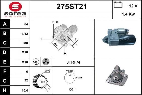 STARTCAR 275ST21 - Стартер avtolavka.club