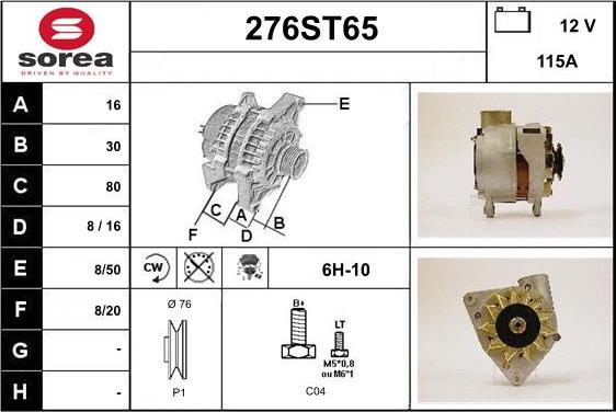 STARTCAR 276ST65 - Генератор avtolavka.club