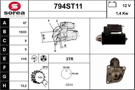 STARTCAR 794ST11 - Стартер avtolavka.club