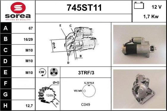 STARTCAR 745ST11 - Стартер avtolavka.club