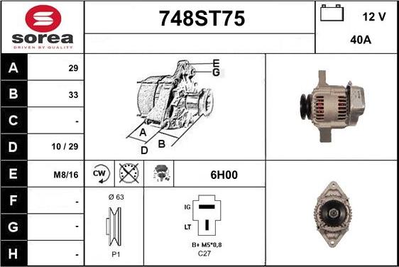 STARTCAR 748ST75 - Генератор avtolavka.club