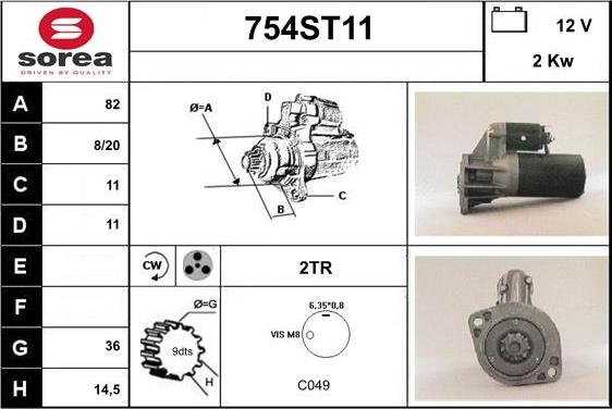 STARTCAR 754ST11 - Стартер avtolavka.club