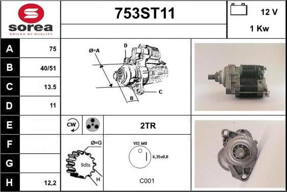 STARTCAR 753ST11 - Стартер avtolavka.club