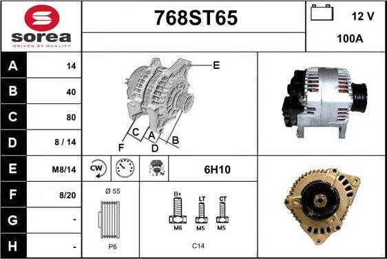 STARTCAR 768ST65 - Генератор avtolavka.club