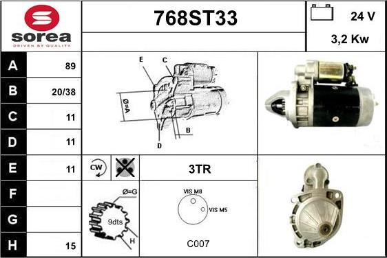 STARTCAR 768ST33 - Стартер avtolavka.club