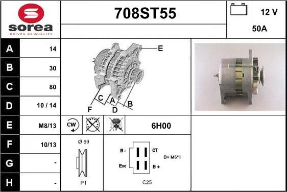 STARTCAR 708ST55 - Генератор avtolavka.club