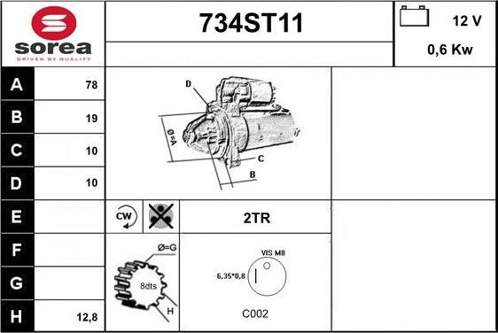 STARTCAR 734ST11 - Стартер avtolavka.club