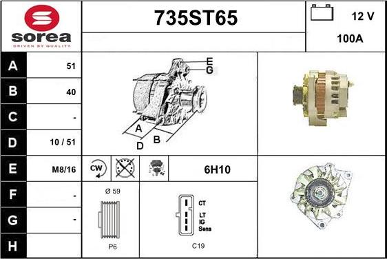 STARTCAR 735ST65 - Генератор avtolavka.club