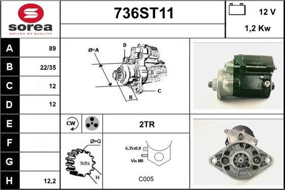 STARTCAR 736ST11 - Стартер avtolavka.club