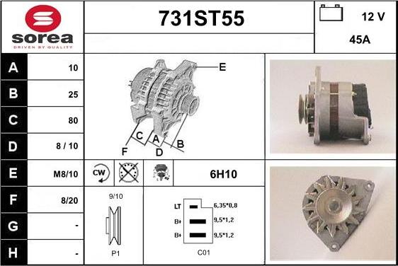 STARTCAR 731ST55 - Генератор avtolavka.club