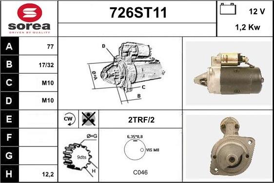 STARTCAR 726ST11 - Стартер avtolavka.club