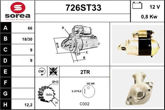 STARTCAR 726ST33 - Стартер avtolavka.club