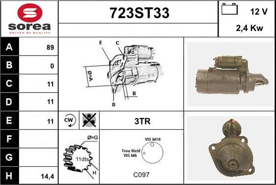 STARTCAR 723ST33 - Стартер avtolavka.club