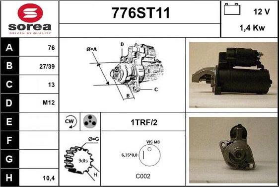 STARTCAR 776ST11 - Стартер avtolavka.club