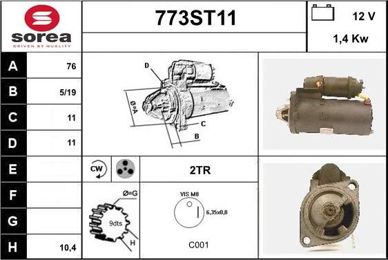 STARTCAR 773ST11 - Стартер avtolavka.club