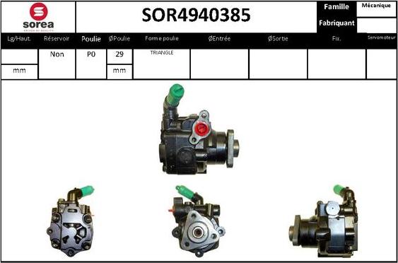 STARTCAR SOR4940385 - Гідравлічний насос, рульове управління, ГУР avtolavka.club