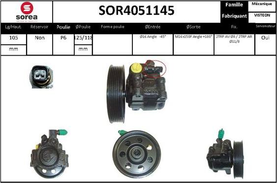 STARTCAR SOR4051145 - Гідравлічний насос, рульове управління, ГУР avtolavka.club