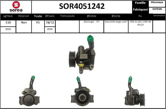 STARTCAR SOR4051242 - Гідравлічний насос, рульове управління, ГУР avtolavka.club