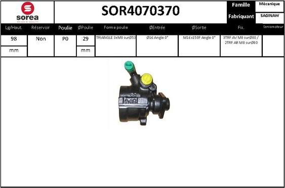 STARTCAR SOR4070370 - Гідравлічний насос, рульове управління, ГУР avtolavka.club