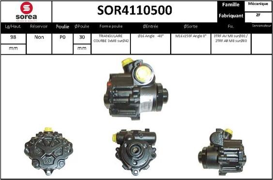 STARTCAR SOR4110500 - Гідравлічний насос, рульове управління, ГУР avtolavka.club