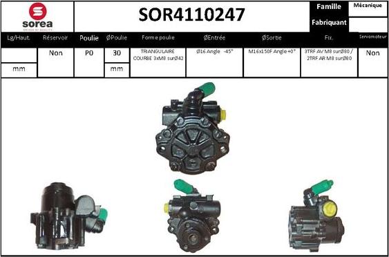 STARTCAR SOR4110247 - Гідравлічний насос, рульове управління, ГУР avtolavka.club