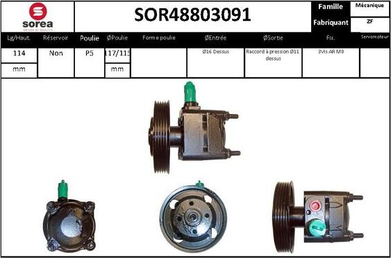 STARTCAR SOR48803091 - Гідравлічний насос, рульове управління, ГУР avtolavka.club