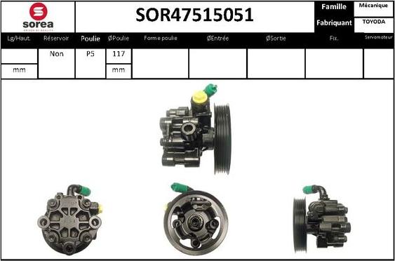 STARTCAR SOR47515051 - Гідравлічний насос, рульове управління, ГУР avtolavka.club