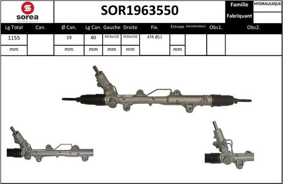 STARTCAR SOR1963550 - Рульовий механізм, рейка avtolavka.club