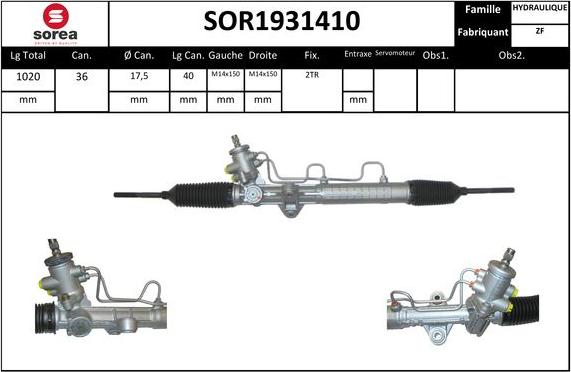 STARTCAR SOR1931410 - Рульовий механізм, рейка avtolavka.club