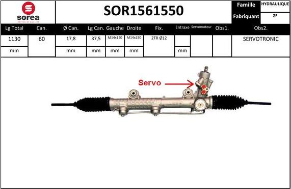 STARTCAR SOR1561550 - Рульовий механізм, рейка avtolavka.club