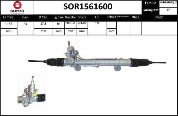 STARTCAR SOR1561600 - Рульовий механізм, рейка avtolavka.club