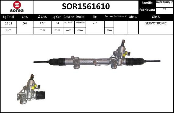 STARTCAR SOR1561610 - Рульовий механізм, рейка avtolavka.club