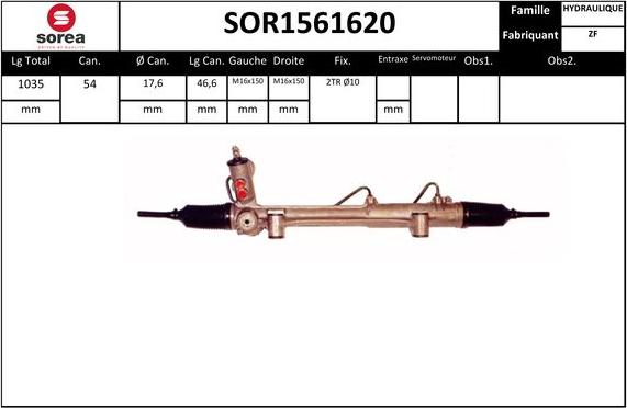 STARTCAR SOR1561620 - Рульовий механізм, рейка avtolavka.club