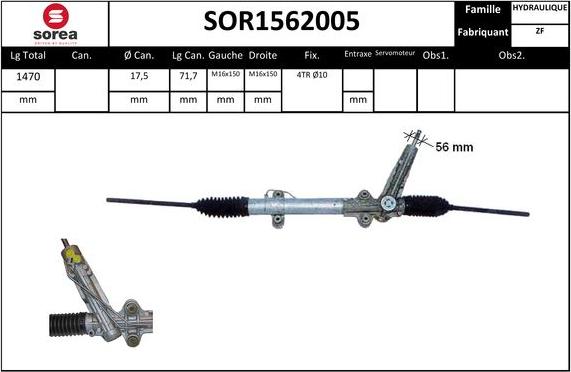 STARTCAR SOR1562005 - Рульовий механізм, рейка avtolavka.club