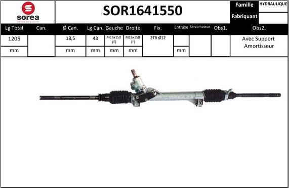 STARTCAR SOR1641550 - Рульовий механізм, рейка avtolavka.club