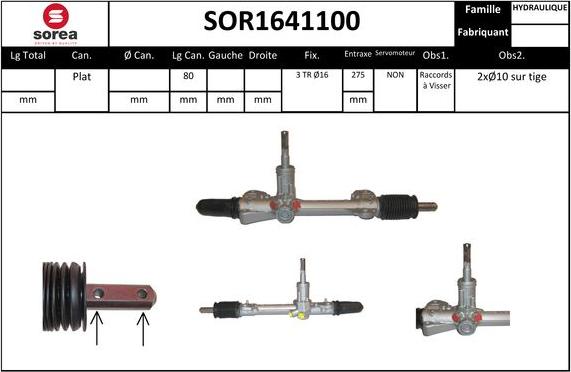 STARTCAR SOR1641100 - Рульовий механізм, рейка avtolavka.club