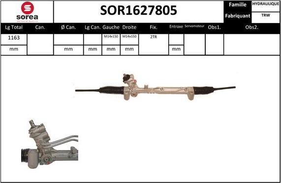 STARTCAR SOR1627805 - Рульовий механізм, рейка avtolavka.club