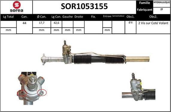 STARTCAR SOR1053155 - Рульовий механізм, рейка avtolavka.club