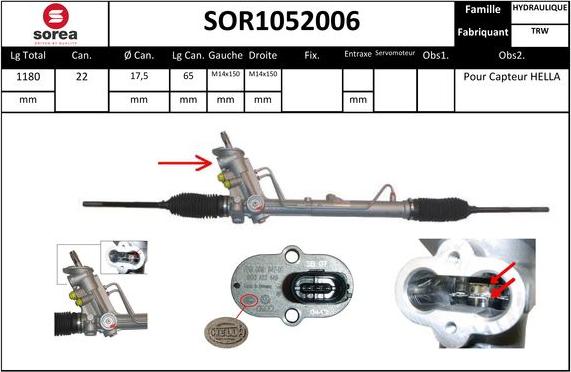STARTCAR SOR1052006 - Рульовий механізм, рейка avtolavka.club