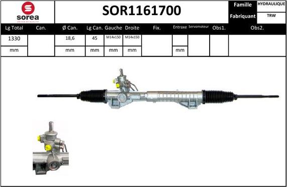 STARTCAR SOR1161700 - Рульовий механізм, рейка avtolavka.club