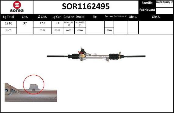 STARTCAR SOR1162495 - Рульовий механізм, рейка avtolavka.club