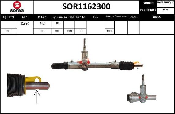 STARTCAR SOR1162300 - Рульовий механізм, рейка avtolavka.club