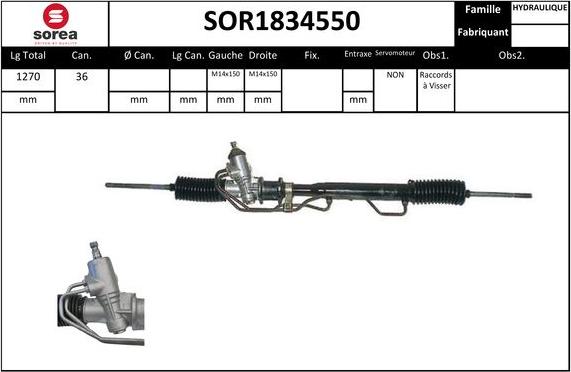 STARTCAR SOR1834550 - Рульовий механізм, рейка avtolavka.club