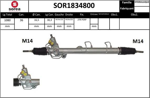 STARTCAR SOR1834800 - Рульовий механізм, рейка avtolavka.club