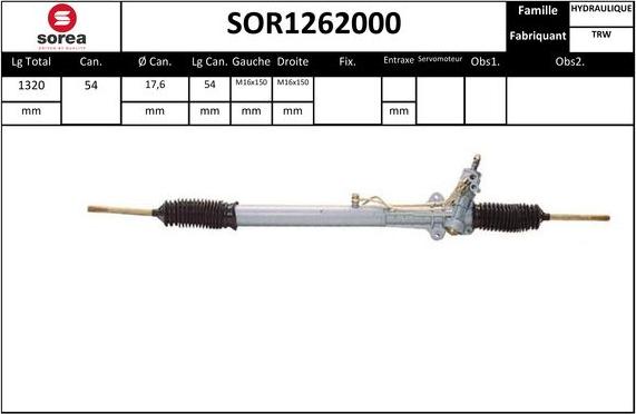 STARTCAR SOR1262000 - Рульовий механізм, рейка avtolavka.club