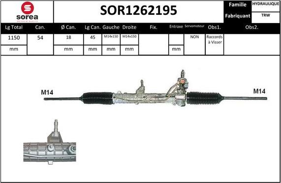 STARTCAR SOR1262195 - Рульовий механізм, рейка avtolavka.club